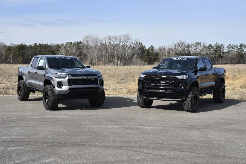 2026 Waldoch Custom Chevy Colorado Mini Rampage Dual Images Black and Silver by Waldoch Crafts