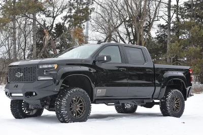 BLACK AND GOLD 1 - 2020 CHEVY SILVERADO 1500 LIFT - Image 1 of 18