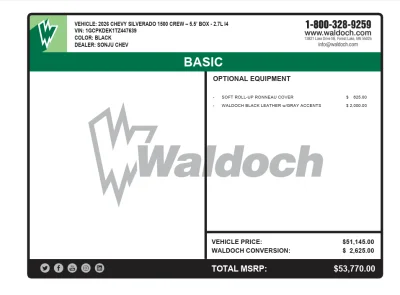 CUSTOM CHEVY SILVERADO 1500 WITH CUSTOM INTERIOR BUILT BY WALDOCH - 2026 CHEVY SILVERADO 1500 CUSTOM - Image 16 of 16