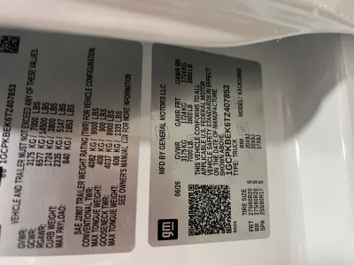 2026 CHEVY SILVERADO 1500 - BASIC PACKAGE - SUMMIT WHITE (GAZ) - 2026 CHEVY SILVERADO 1500 CUSTOM - Image 15 of 15