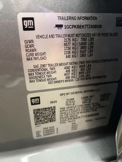 2026 CHEVY SILVERADO 1500 - BASIC PACKAGE - STERLING GRAY (GXD) - 2026 CHEVY SILVERADO 1500 CUSTOM - Image 15 of 15
