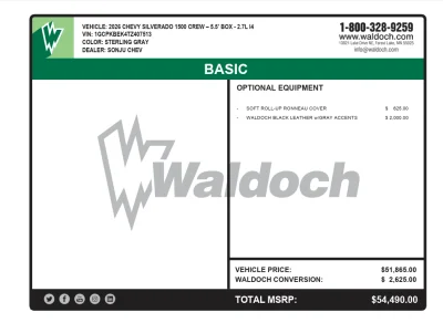 2026 CHEVY SILVERADO 1500 - BASIC PACKAGE - STERLING GRAY (GXD) - 2026 CHEVY SILVERADO 1500 CUSTOM - Image 16 of 16