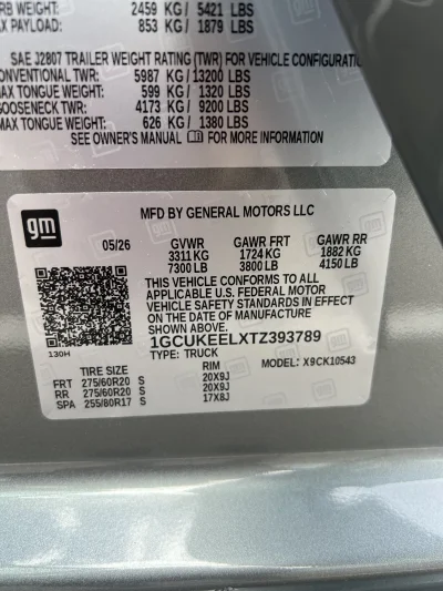 2026 CHEVY SILVERADO 1500 - LEVEL PACKAGE - STERLING GRAY (GXD) - 2026 CHEVY SILVERADO 1500 LEVEL - Image 16 of 16