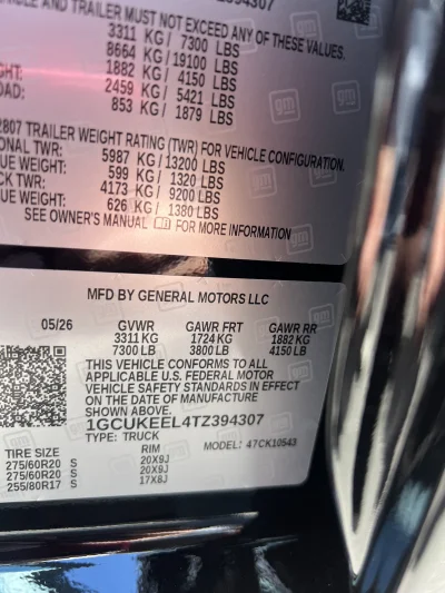 2026 CHEVY SILVERADO 1500 - LEVEL PACKAGE - BLACK (GBA) - 2026 CHEVY SILVERADO 1500 LEVEL - Image 15 of 15