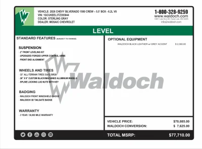 2026 CHEVY SILVERADO 1500 - LEVEL PACKAGE - STERLING GRAY (GXD) - 2026 CHEVY SILVERADO 1500 LEVEL - Image 21 of 21