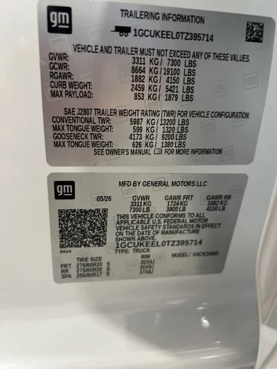 2026 CHEVY SILVERADO 1500 - LEVEL PACKAGE - SUMMIT WHITE (GAZ) - 2026 CHEVY SILVERADO 1500 LEVEL - Image 15 of 15