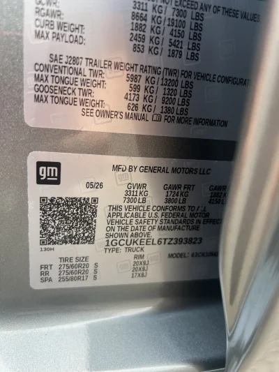 2026 CHEVY SILVERADO 1500 -  LEVEL PACKAGE - STERLING GRAY (GXD) - 2026 CHEVY SILVERADO 1500 LEVEL - Image 15 of 15
