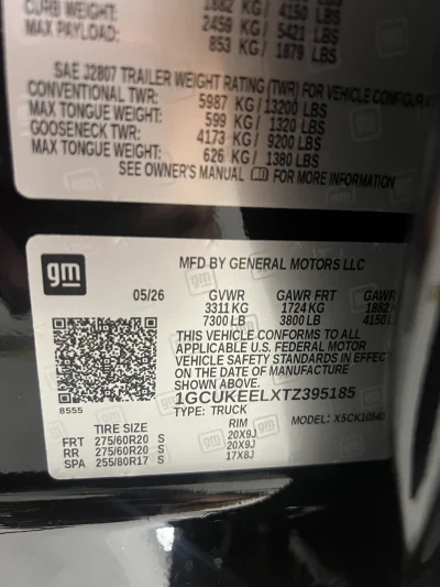 2026 CHEVY SILVERADO 1500 - LEVEL PACKAGE - BLACK (GBA) - 2026 CHEVY SILVERADO 1500 LEVEL - Image 14 of 14