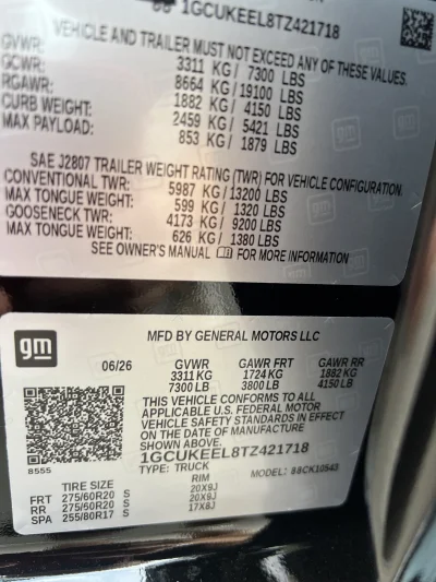 2026 CHEVY SILVERADO 1500 - LEVEL PACKAGE - BLACK (GBA) - 2026 CHEVY SILVERADO 1500 LEVEL - Image 15 of 15