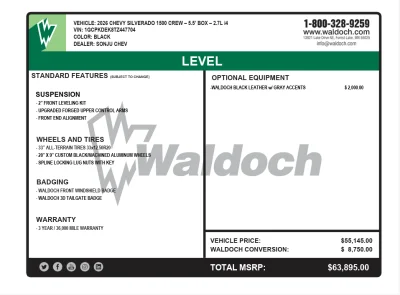 CUSTOM BLACK CHEVY SILVERADO 1500 LEVEL PACKAGE BUILT BY WALDOCH THE BEST AROUND - 2026 CHEVY SILVERADO 1500 LEVEL - Image 16 of 16