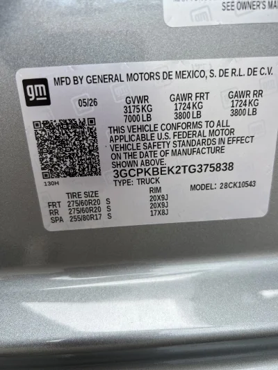 2026 CHEVY SILVERADO 1500 - LEVEL PACKAGE - STERLING GRAY (GXD) - 2026 CHEVY SILVERADO 1500 LEVEL - Image 21 of 22