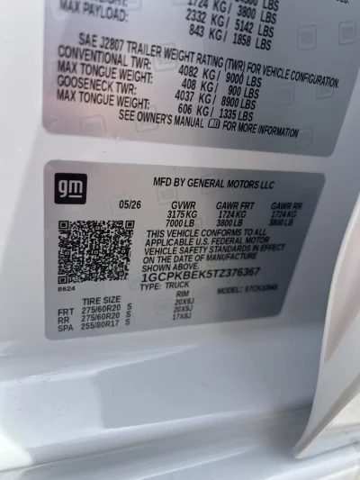 2026 CHEVY SILVERADO 1500  - LEVEL PACKAGE  - SUMMIT WHITE (GAZ) - 2026 CHEVY SILVERADO 1500 LEVEL - Image 15 of 15