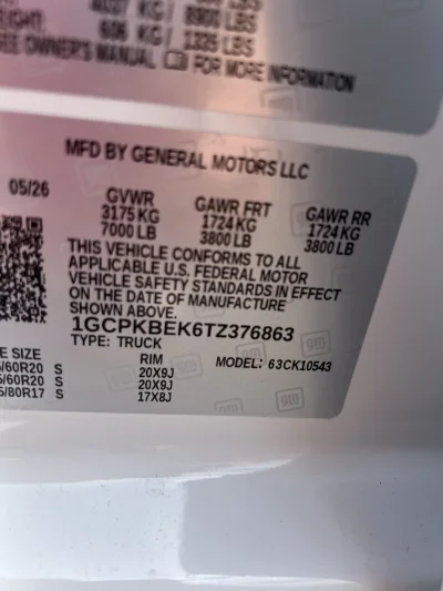 2026 CHEVY SILVERADO 1500 - LEVEL  PACKAGE - SUMMIT WHITE (GAZ) - 2026 CHEVY SILVERADO 1500 LEVEL - Image 15 of 15
