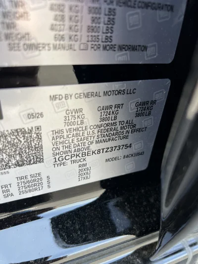 2026 CHEVY SILVERADO 1500 - LEVEL  PACKAGE  - BLACK (GBA) - 2026 CHEVY SILVERADO 1500 LEVEL - Image 15 of 15