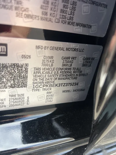 2026  CHEVY SILVERADO 1500  -  LEVEL  PACKAGE - BLACK (GBA) - 2026 CHEVY SILVERADO 1500 LEVEL - Image 15 of 15
