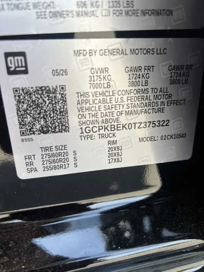 2026 CHEVY SILVERADO 1500 - LEVEL  PACKAGE - BLACK (GBA) - 2026 CHEVY SILVERADO 1500 LEVEL - Image 21 of 21