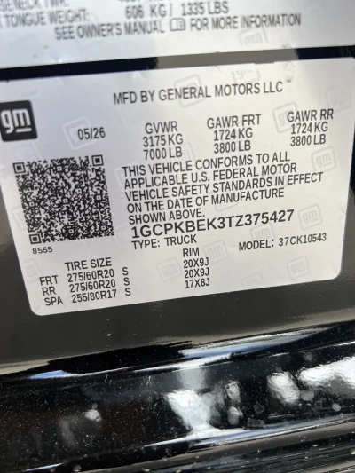 2026 CHEVY SILVERADO 1500 - LEVEL PACKAGE - BLACK (GBA) - 2026 CHEVY SILVERADO 1500 LEVEL - Image 21 of 21