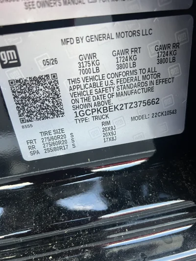 2026 CHEVY SILVERADO 1500  LEVEL  PACKAGE - BLACK (GBA) - 2026 CHEVY SILVERADO 1500 LEVEL - Image 21 of 21