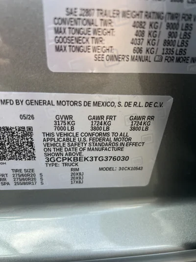 2026 CHEVY SILVERADO 1500 - LEVEL PACKAGE - STERLING GRAY (GXD) - 2026 CHEVY SILVERADO 1500 LEVEL - Image 15 of 15