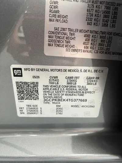 2026 CHEVY SILVERADO 1500 - LEVEL PACKAGE - STERLING GRAY (GXD) - 2026 CHEVY SILVERADO 1500 LEVEL - Image 14 of 14