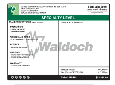 2026 CHEVY SILVERADO 1500 - LEVEL PACKAGE - STERLING GRAY (GXD) - 2026 CHEVY SILVERADO 1500 LEVEL - Image 16 of 16