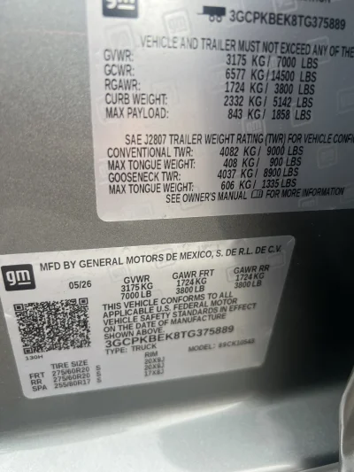 2026 CHEVY SILVERADO 1500 - LEVEL PACKAGE - STERLING GRAY (GXD) - 2026 CHEVY SILVERADO 1500 LEVEL - Image 15 of 15