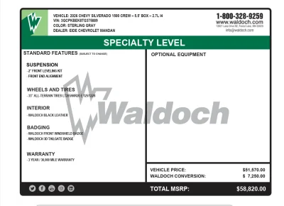 2026 CHEVY SILVERADO 1500 - LEVEL PACKAGE - STERLING GRAY (GXD) - 2026 CHEVY SILVERADO 1500 LEVEL - Image 16 of 16