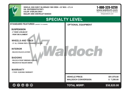 2026 CHEVY SILVERADO 1500 - LEVEL PACKAGE - STERLING GRAY (GXD) - 2026 CHEVY SILVERADO 1500 LEVEL - Image 16 of 16