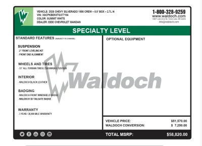 2026 CHEVY SILVERADO 1500 - LEVEL PACKAGE - SUMMIT WHITE (GAZ) - 2026 CHEVY SILVERADO 1500 LEVEL - Image 15 of 15