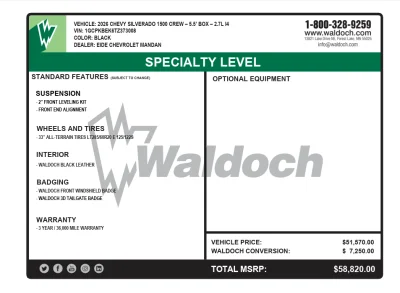 2026 CHEVY SILVERADO 1500 - LEVEL PACKAGE - BLACK (GBA) - 2026 CHEVY SILVERADO 1500 LEVEL - Image 15 of 15