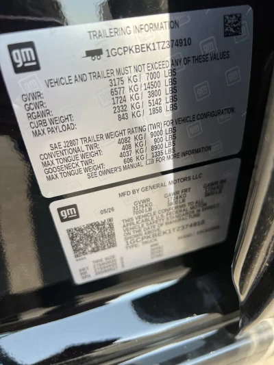 2026 CHEVY SILVERADO 1500 - LEVEL PACKAGE - BLACK (GBA) - 2026 CHEVY SILVERADO 1500 LEVEL - Image 15 of 15