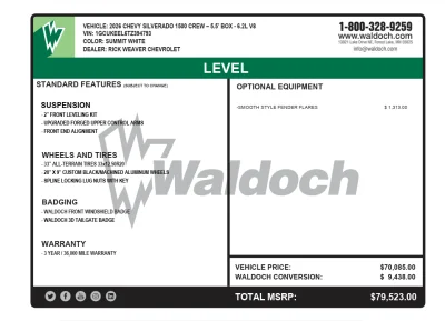 2026 CHEVY SILVERADO 1500 - LEVEL PACKAGE - SUMMIT WHITE (GAZ) - 2026 CHEVY SILVERADO 1500 LEVEL - Image 16 of 16