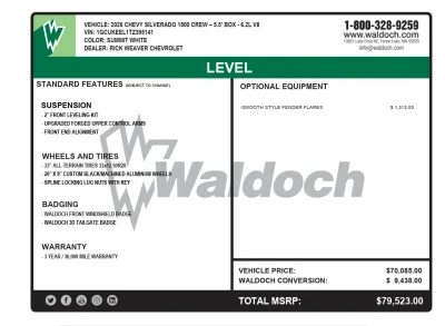 2026 CHEVY SILVERADO 1500 - LEVEL PACKAGE - SUMMIT WHITE (GAZ) - 2026 CHEVY SILVERADO 1500 LEVEL - Image 16 of 16