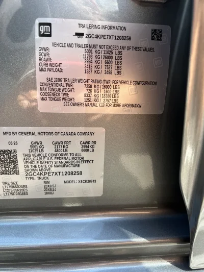 2026 CHEVY SILVERADO 2500 - LEVEL PACKAGE  - STERLING GRAY (GXD) - 2026 CHEVY SILVERADO 1500 LEVEL - Image 15 of 15