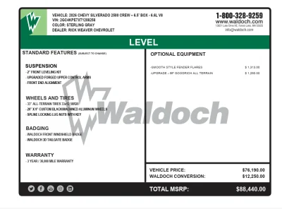 2026 CHEVY SILVERADO 2500 - LEVEL PACKAGE  - STERLING GRAY (GXD) - 2026 CHEVY SILVERADO 1500 LEVEL - Image 16 of 16