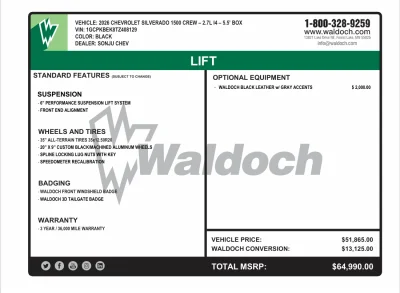 2026 CHEVY SILVERADO 1500 - LIFT PACKAGE - BLACK (GBA) - 2026 CHEVY SILVERADO 1500 LIFT - Image 16 of 16