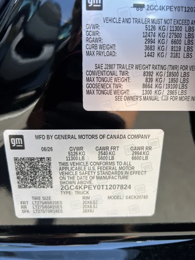 2026 CHEVY SILVERADO 2500 - LEVEL PACKAGE - BLACK (GBA) - 2026 CHEVY SILVERADO 2500 LEVEL - Image 15 of 15