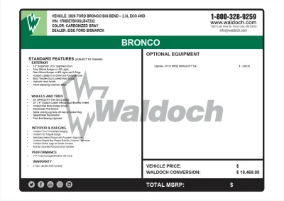 CUSTOM FORD BRONCO LIFT PACKAGE BUILT BY THE BEST BUILT BY WALDOCH - 2026 FORD BRONCO LIFT - Image 20 of 20