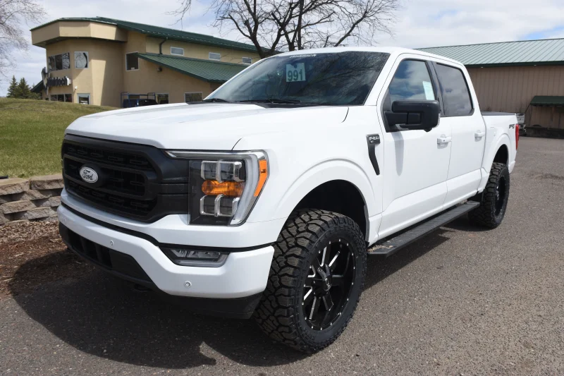 2022 Ford F150 LEVEL Package By Waldoch White with Custom Ford Emblems by Waldoch Crafts