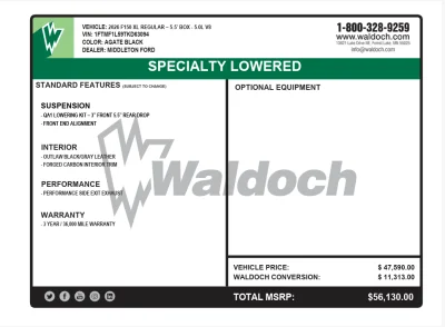 CUSTOM FORD F150 LOWERED PACKAGE BUILT BY THE BEST BUILT BY WALDOCH - 2026 FORD F-150 CUSTOM - Image 14 of 14