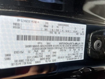2026 FORD F150 XL  - BASIC PACKAGE - AGATE BLACK (UM) - 2026 FORD F-150 CUSTOM - Image 12 of 13