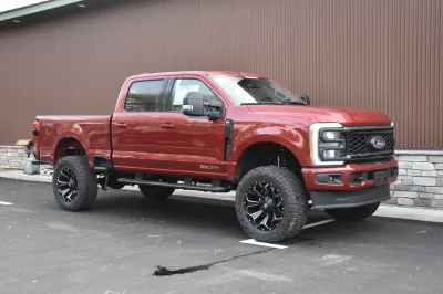 FORD F250 LIFT PACKAGE BY WALDOCH CUSTOM SUPER DUTY RED 37" TIRES ON 20" WHEELS - 2024 FORD F-250 LIFT - Image 5 of 10