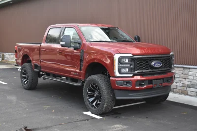 FORD F250 LIFT PACKAGE BY WALDOCH CUSTOM SUPER DUTY RED 37" TIRES ON 20" WHEELS - 2024 FORD F-250 LIFT - Image 1 of 10