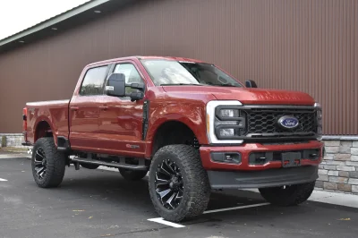 FORD F250 LIFT PACKAGE BY WALDOCH CUSTOM SUPER DUTY RED 37" TIRES ON 20" WHEELS - 2024 FORD F-250 LIFT - Image 7 of 10