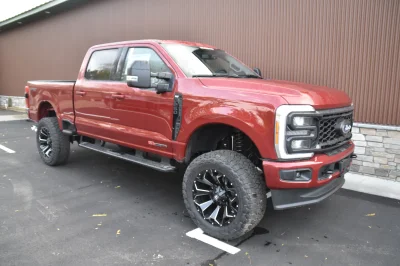 FORD F250 LIFT PACKAGE BY WALDOCH CUSTOM SUPER DUTY RED 37" TIRES ON 20" WHEELS - 2024 FORD F-250 LIFT - Image 9 of 10