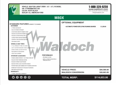 2026 FORD F250 - M80X PACKAGE - AGATE BLACK (UM) - 2026 FORD F-250 LEVEL - Image 15 of 15