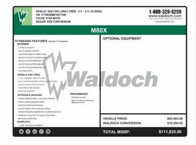 2026 FORD F250 LARIAT- M80 PACKAGE - STAR WHITE (AZ) - 2026 FORD F-250 M80X - Image 15 of 15