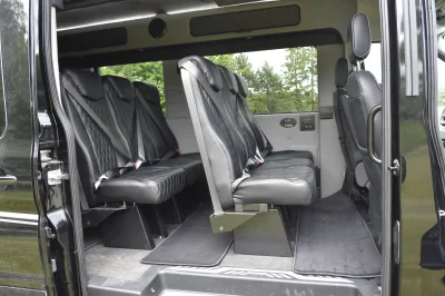 CUSTOM SHUTTLE LUXURY VAN GALAXY INTERIOR WITH SHUTTLE SEATING 11 PASSENGER 148 MEDIUM ROOF REAR SOFA FOLDS INTO BED BY WALDOCH - 2019 FORD TRANSIT GALAXY - Image 2 of 41