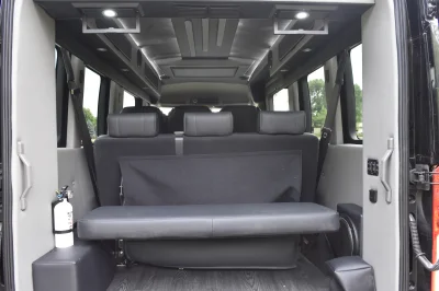CUSTOM SHUTTLE LUXURY VAN GALAXY INTERIOR WITH SHUTTLE SEATING 11 PASSENGER 148 MEDIUM ROOF REAR SOFA FOLDS INTO BED BY WALDOCH - 2019 FORD TRANSIT GALAXY - Image 15 of 41