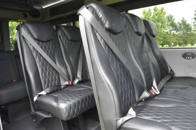 CUSTOM SHUTTLE LUXURY VAN GALAXY INTERIOR WITH SHUTTLE SEATING 11 PASSENGER 148 MEDIUM ROOF REAR SOFA FOLDS INTO BED BY WALDOCH - 2019 FORD TRANSIT GALAXY - Image 3 of 41